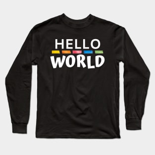 Hello World WP Joke (white) Long Sleeve T-Shirt